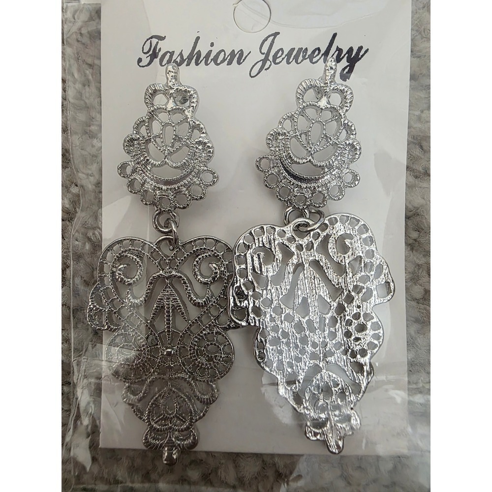 Silver Filigree Bohemian Earrings